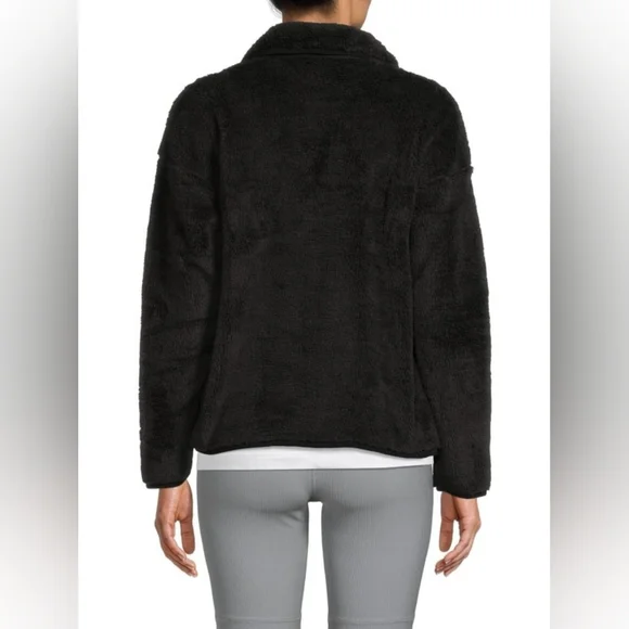 Spyder Cozy Faux Fur Pullover Jacket-Black-Size Large-NWT - Picture 2 of 11